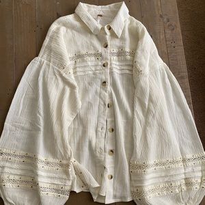 Free People Oversized Blouse NWOT